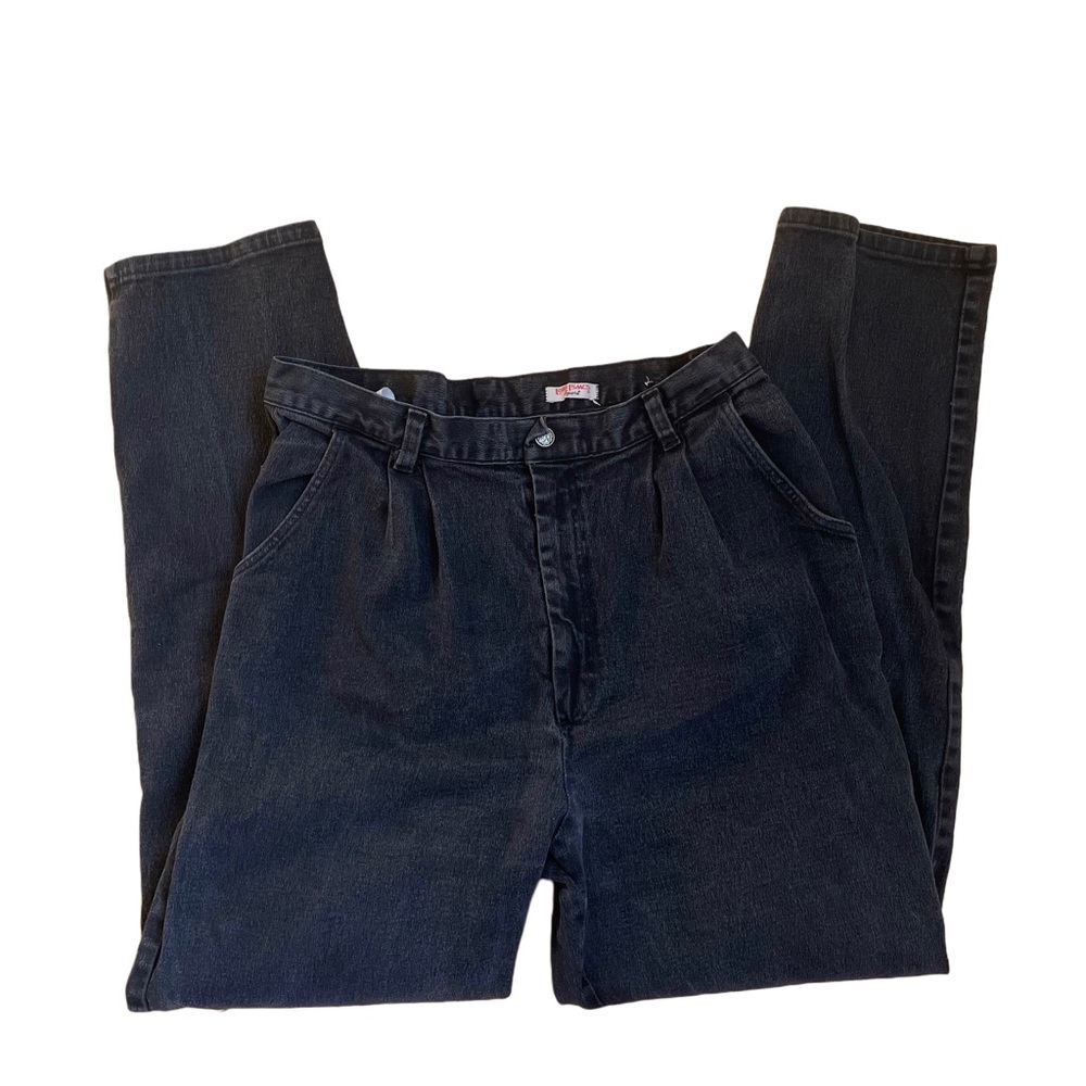 Vtg 70s Lord Isaac Sport Black Barkcloth-feel Jeans